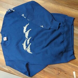 Vintage 🐬 "save the dolphins" sweatshirt medium